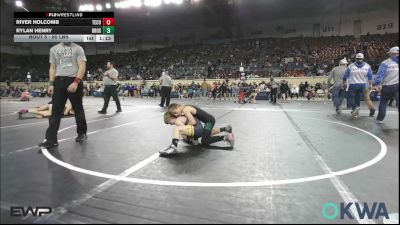 80 lbs Round Of 32 - River Holcomb, Tecumseh Youth Wrestling vs Rylan Henry, Brushy Wrestling Club