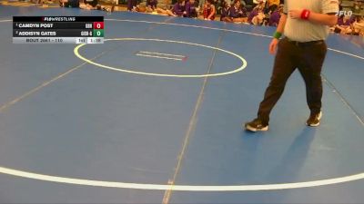 110 lbs 1st Place Match - Camdyn Post, Great Bend HS vs Addisyn Gates, Grand Island
