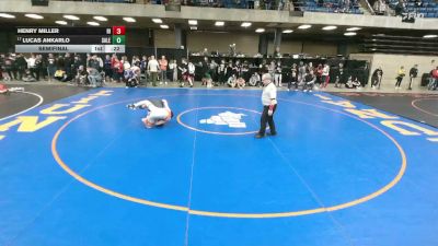 132 lbs Semifinal - Lucas Ankarlo, Lincoln-Way (East) vs Henry Miller, Rock Island