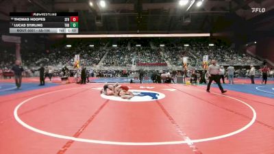 4A-106 lbs Champ. Round 1 - Lucas Stirling, Thunder Basin vs Thomas Hoopes, Star Valley