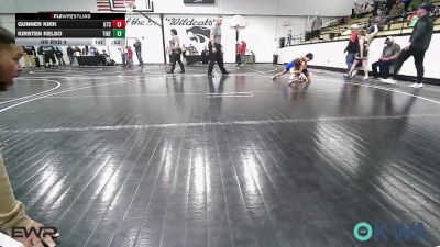 73 lbs Rr Rnd 4 - Gunner Kirk, Grove Takedown Club vs Kirsten Kelso, Tiger Trained Wrestling