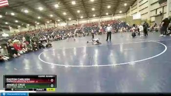 54 lbs Champ Round 1 (16 Team) - Easton Carlson, Sanderson Wrestling Academy vs ANGELO CRUZ, West Coast Riders