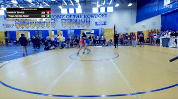130 lbs Cons. Round 2 - Taylor Pelchat, Ancient City Wrestling Club vs Sydney Jones, Jensen Beach High School