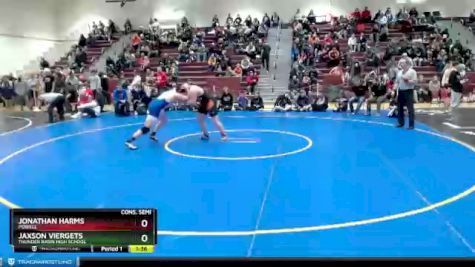 195 lbs Cons. Semi - Jonathan Harms, Powell vs Jaxson Viergets, Thunder Basin High School