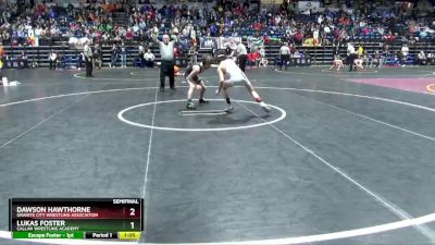 96 lbs Semifinal - Dawson Hawthorne, Granite City Wrestling Association vs Lukas Foster, Callan Wrestling Academy