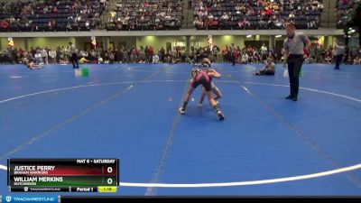 70 lbs Quarterfinal - Justice Perry, Braham Warriors vs William Merkins, Hutchinson