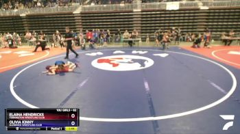 62 lbs Semifinal - Elaina Hendricks, Torrington Wrestling Club vs Olivia Kinny, Glenrock Wrestling Club