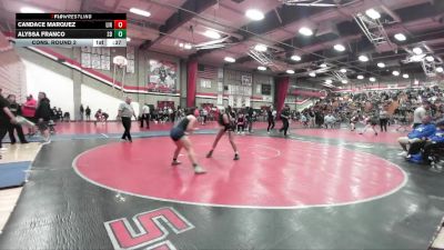 130 lbs Cons. Round 2 - Alyssa Franco, San Dimas vs Candace Marquez, Lincoln