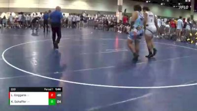 220 lbs Round 5 (10 Team) - Kendal Schaffer, MXW White vs Levander Goggans, Indiana Smackdown White