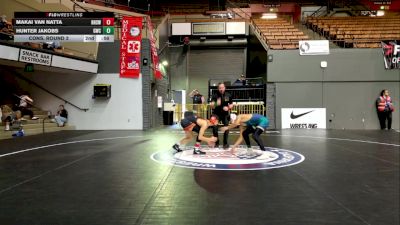 Junior Boys - 120 lbs Cons. Round 2 - Aidan Pasamonte, La Costa Canyon High School Wrestling vs Jordan Gonzales, Mesa Verde High School Wrestling