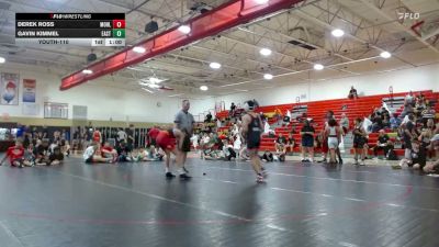 Youth-110 lbs Semifinals (8 Team) - Derek Ross, Morris Hills vs Gavin Kimmel, Easton