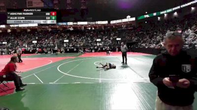 54 lbs Cons. Round 2 - Ashlynn Parker, NRW2 vs Allie Cope, SLM3