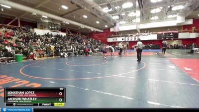 217 lbs Cons. Round 1 - Jonathan Lopez, Rancho Cotate High School vs Jackson Whatley, Livermore High School