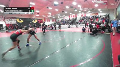 110 lbs Champ. Round 3 - Dylan Marin, Centennial Corona vs Angelica Serratos, Santa Ana