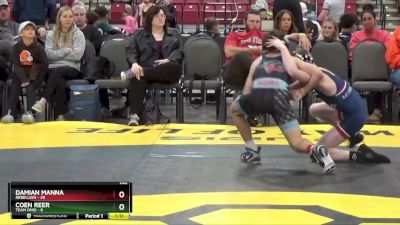 100 lbs Semis & 1st Wrestleback (8 Team) - Damian Manna, Rebellion vs Coen Reer, Team Ohio