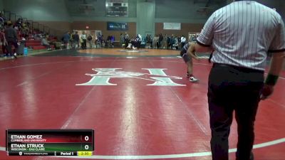 157 lbs Semifinal - Ethan Struck, Wisconsin - Eau Claire vs Ethan Gomez, Cumberland University