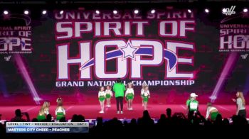 Masters City Cheer - Peaches [2026 L1 Tiny - Novice - Evaluation Day 1] 2026 Spirit of Hope Grand Nationals