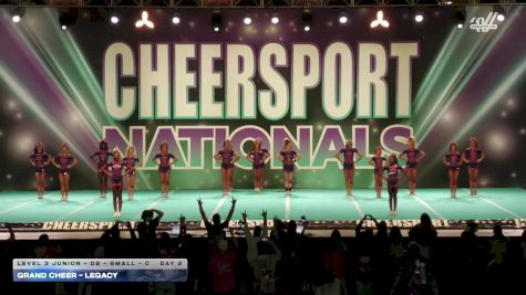 Grand Cheer - Legacy [2026 L3 Junior - D2 - Small - C Day 2] 2026 CHEERSPORT National All Star Cheerleading Championship