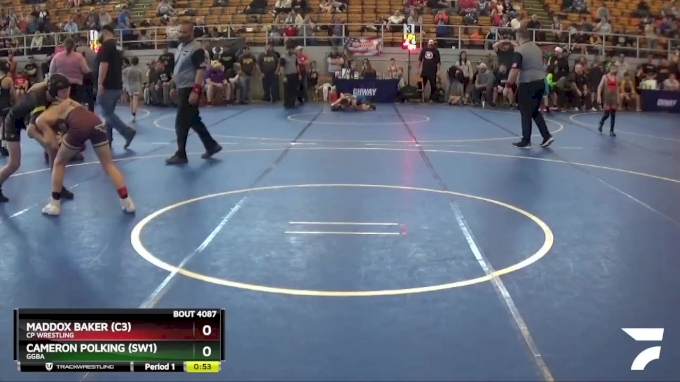 100 lbs Cons. Round 3 - Maddox Baker (c3), CP Wrestling vs Cameron ...