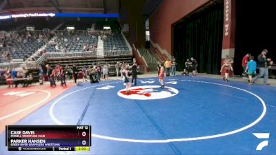 78 lbs Semifinal - Case Davis, Powell Wrestling Club vs Parker Hansen, Green River Grapplers Wrestling