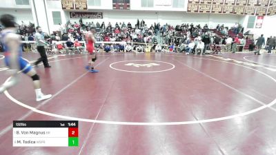 132 lbs Quarterfinal - Brent Von Magnus, Bridgewater-Raynham vs Marin Todica, West Springfield