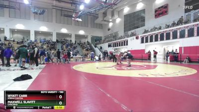 190 lbs Cons. Round 2 - Maxwell Slavitt, Carlsbad vs Wyatt Carr, Steele Canyon