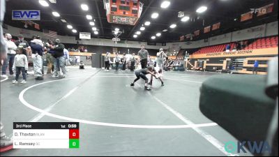 55 lbs 3rd Place - Decker Thaxton, Blanchard Youth Wrestling Club vs Legend Ramsey, Del City Little League