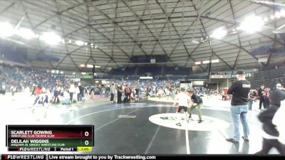 82 lbs Semifinal - Delilah Wiggins, Hoquiam Jr. Grizzly Wrestling Club vs Scarlett Gowing, Wrestling Club Tacoma Slam