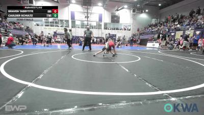 60 lbs Semifinal - Braven Tabbytite, HURRICANE WRESTLING ACADEMY vs Caulder Schultz, Team Tulsa Wrestling Club