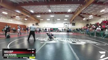 Girls 122 lbs Cons. Semi - Kate Borders, Pleasant Valley Girls vs Sofia Ruiz, Corning Girls