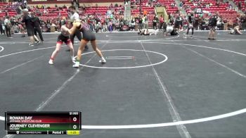 119 lbs Quarterfinal - Rowan Day, Jayhawk Wrestling Club vs Journey Clevenger, VICTORY