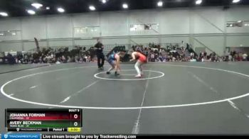 152 lbs Round 2 (8 Team) - Johanna Forman, California vs Avery Beckman, Texas Blue