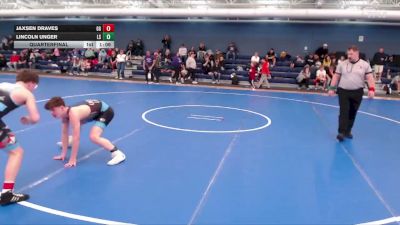 144 lbs Quarterfinal - Lincoln Unger, Lincoln Southeast vs Jaxsen Draves, GI GRAPPLERS