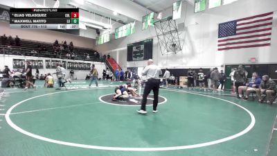 113 lbs Cons. Semi - Maxwell Matito, Los Osos vs Elias Velasquez, Colton