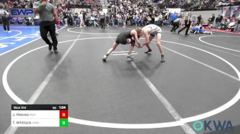 92 lbs Round Of 16 - Jj Reeves, Midwest City Bombers vs Ty Whitlock, Harrah Little League Wrestling