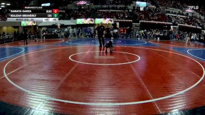 52 lbs Cons. Round 1 - Maleah Messerly, Colstrip Wrestling Club vs Samaya Garza, Moses Lake Wrestling Club
