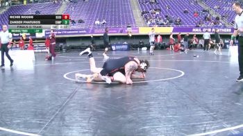 141 lbs Finals (2 Team) - Richie Woods, Bloomsburg vs Zander Phaturos, Campbell