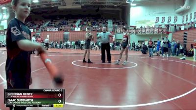 138 lbs Champ. Round 2 - Isaac Suddarth, Contenders Wrestling Academy vs Brendan Bentz, Club Madison Wrestling