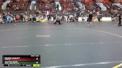 65 lbs Semifinal - Easton Egan, Massa Wrestling Club vs Mason Haslett, Cadillac