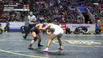 106 lbs Final - Finley Fourspring, Corry-G vs Julia Horger, Conwell-Egan-G