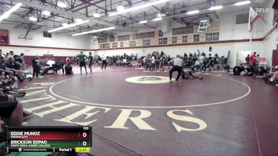 133 lbs Cons. Semi - Erickson Edpao, Santa Rosa Junior College vs Eddie Munoz, Fresno City