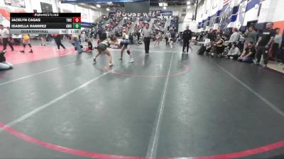 112 lbs Quarterfinal - Jacelyn Casas, Threshold Wrestling Club vs Isabella Ramirez, GWC/Tigers