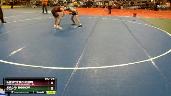 130 lbs Quarterfinal - Kamryn Thompson, Fosston-Bagley Brawlers vs Jordan Rannow, HLWW
