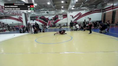 108-117 lbs Quarterfinal - Olivia Srisamai, Legacy Wrestling Center vs Matthieu De Jesus, Havik Wrestling