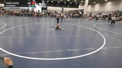 63 lbs Cons. Semis - AJ Puckett, Alpha Elite Wrestling vs Roman Carter, Mat Demon Wrestling Club