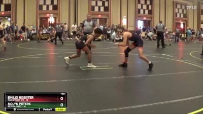 140 lbs Finals (8 Team) - Emilio Rossiter, Yale Street WC vs Nolyn Peters, Revival Gray