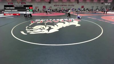 157 lbs Quarterfinal - Anthony Bitner, Elmhurst University vs Luke Swan, Wisconsin-Whitewater