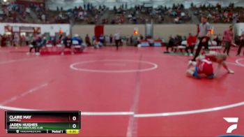 109 lbs Cons. Round 3 - Jaden Hughes, Frankton Wrestling Club vs Claire May, Roncalli