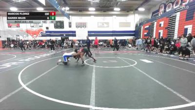144 lbs Cons. Round 3 - Marcos Florez, Centennial (Corona) vs Darien Miles, Alta Loma