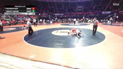 1A 113 lbs Champ. Round 1 - Briley Carter, Clinton vs Paxton Pyatt, Murphysboro